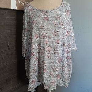 3X Lularoe Gray Star Heathered Whimsical Irma